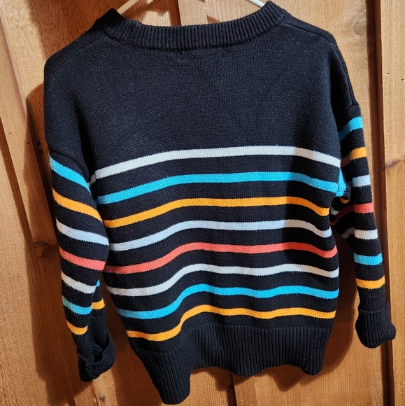 Philosophy Black + Multicolored Striped Sweater | Small - Picture 3 of 6